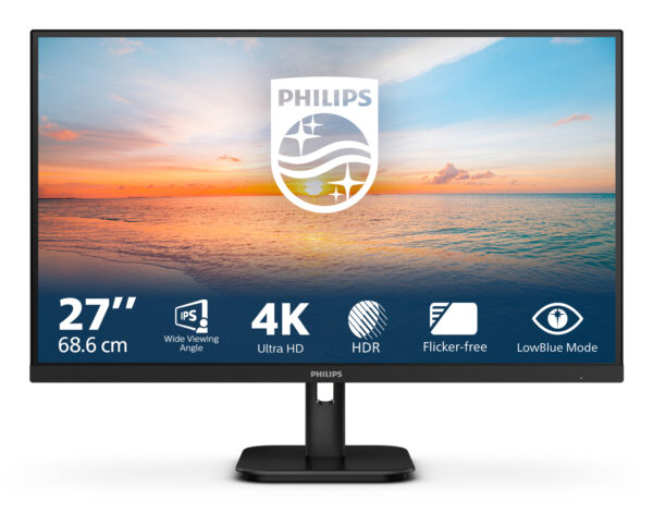Монитор Philips 27E1N1800A, 27" IPS 4K UHD 60Hz