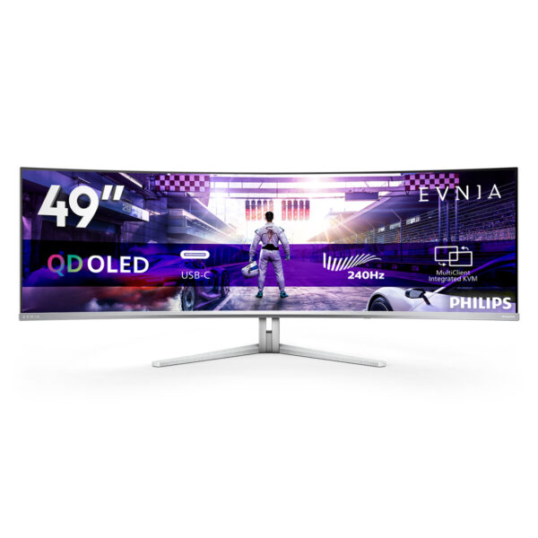 Монитор Philips 49M2C8900, 48.8" Curved QD-OLED, 5120x1440 240Hz