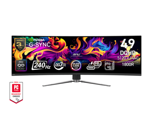 Монитор MSI MPG 491CQPX, 49" Curved QD-OLED, 5120x1440 240Hz