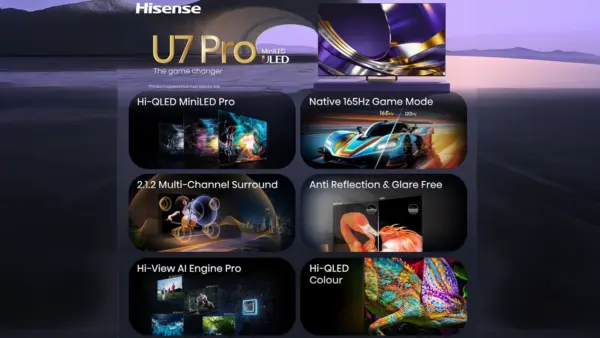Телевизор Hisense 85U7S Pro, 85" ULED FALD, 165Hz