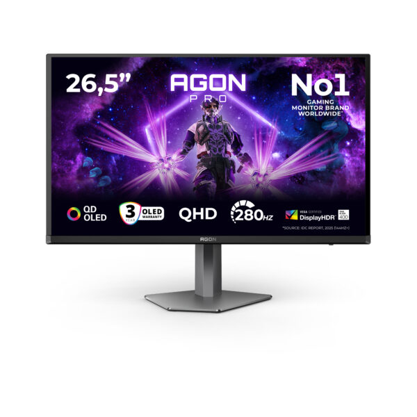 Монитор AOC AG276QZD2, 27" OLED, 2560x1440 240Hz