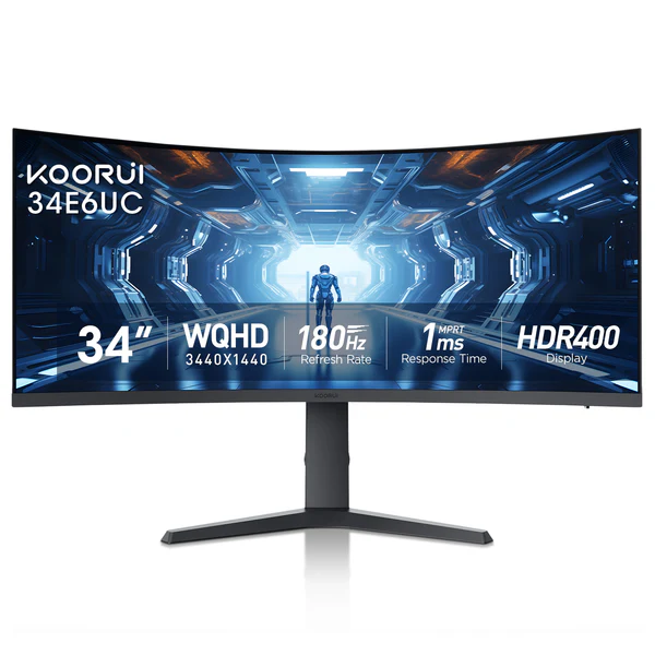 Монитор Koorui 34E6UC, 34" Curved VA UWQHD 165Hz