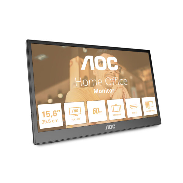 Монитор AOC 16T3EA, 15.6" IPS, 1920x1080 60Hz