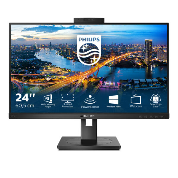 Монитор Philips 242B1H, 23.8" IPS FHD 75Hz, много входове