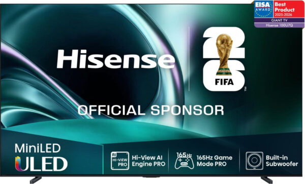 Телевизор Hisense 100U7Q, 100" ULED, 165Hz Smart TV