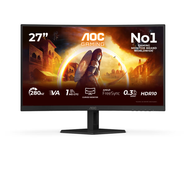 Монитор AOC C27G4ZXE, 27" Curved 1500R VA, FHD 280Hz