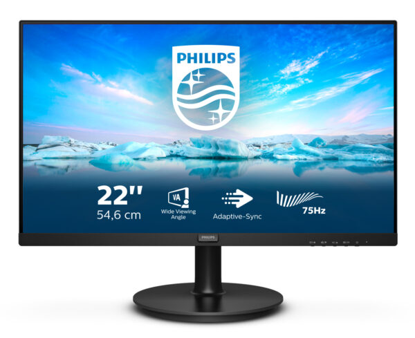 Монитор Philips 222V8LA, 21.5" VA FHD 75Hz