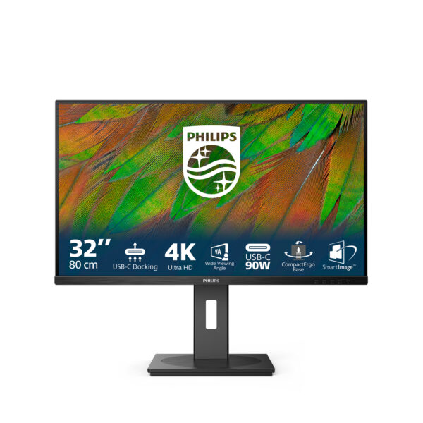 Монитор Philips 32B1U3900, 31.5" VA, 3840x2160 60Hz