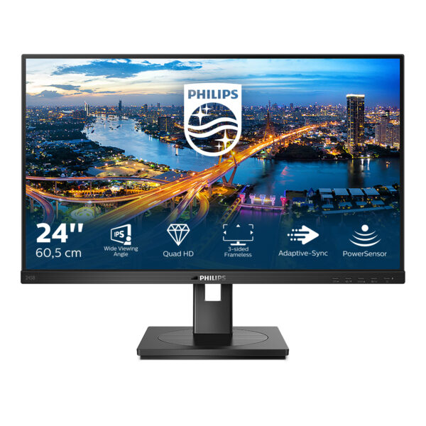 Монитор Philips 245B1, 24" IPS QHD 75Hz