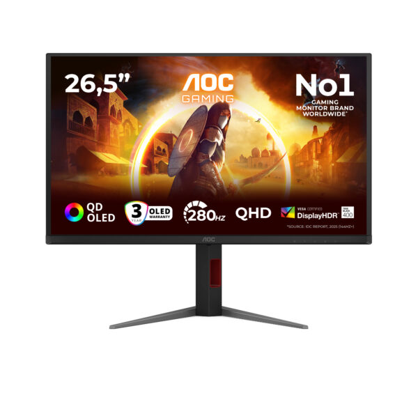 Монитор AOC Q27G4ZD, 27" OLED, 2560x1440 280Hz