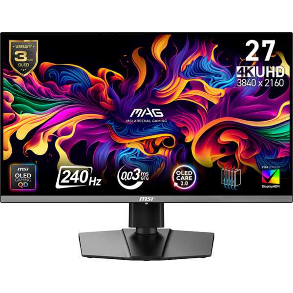 Монитор MSI MAG 272UP, 27" QD-OLED, 3840x2160 240Hz
