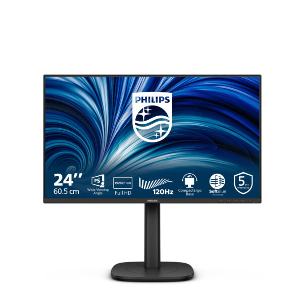 Монитор Philips 24B2N3200J, 23.8" IPS, Full HD 120Hz