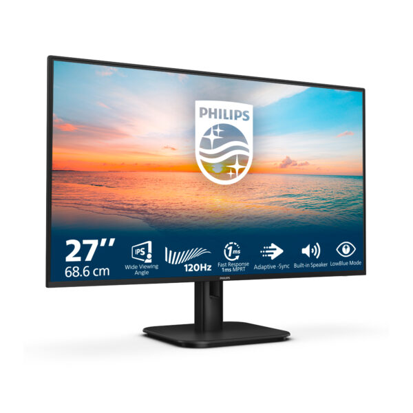 Монитор Philips 27E1N1200A, 27" IPS, 1920x1080 120Hz