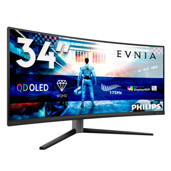 Монитор Philips Evnia 34M2C6500, 34" Curved QD-OLED, 3440x1440 175Hz